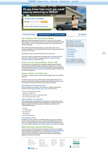 Geico's Auto Insurance Quote - Example of Best Landing Page Designs